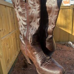Brown Leather Western Boots
